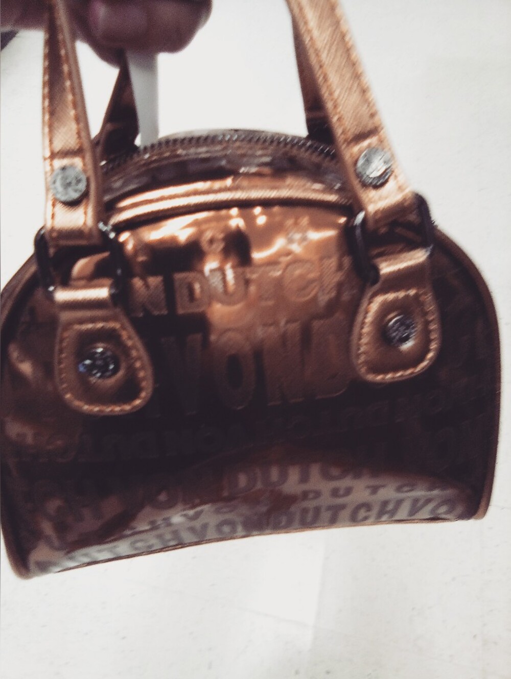 Bronze Curved Von Dutch Purse